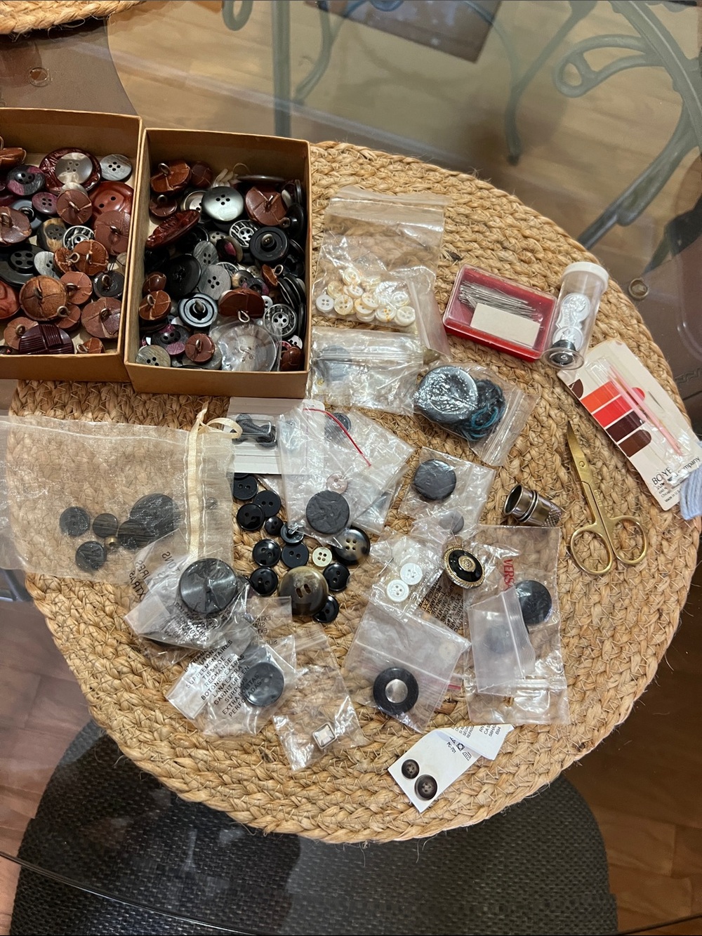 Assortment of loose buttons